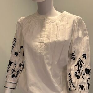 Embroidered White Blouse